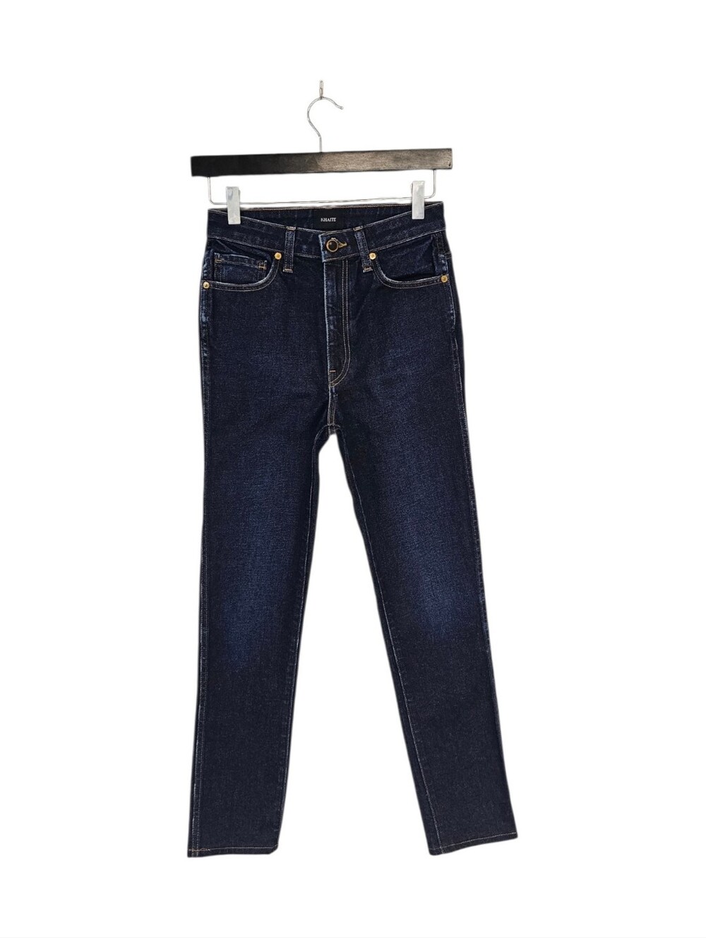 KHAITE Vanessa High Rise Skinny Dark Blue Jeans 26 Preowned